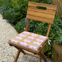 Water Resistant Garden Outdoor Chair Seat Pads Lotus Flower Mustard, thumbnail 4 of 4