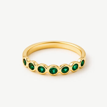 Women's Emerald Green Birthstone Ring — Art Deco Design, 2 of 5