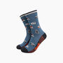 Vintage Camera Bamboo Socks In Teal, thumbnail 1 of 4