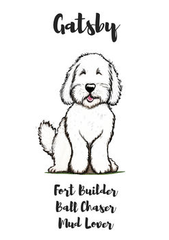 Cockapoo Personalised Dog Name And Personality Print, 9 of 9