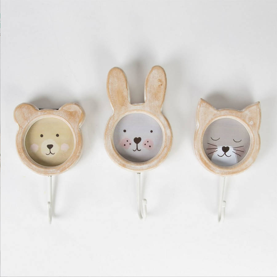 Wooden Animal Picture Frame And Hook By Little Baby Company