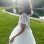 Grace In Off White Flower Girl Or Communion Dress, thumbnail 6 of 12