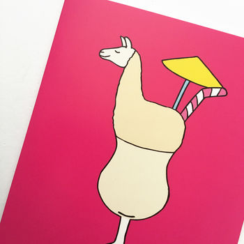 Llama Birthday Card For Cocktail Lover, 3 of 6