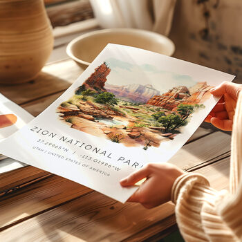 Zion National Park Travel Print, 2 of 7