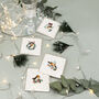 Set Of Four Robin Christmas Ceramic Coasters, thumbnail 1 of 2