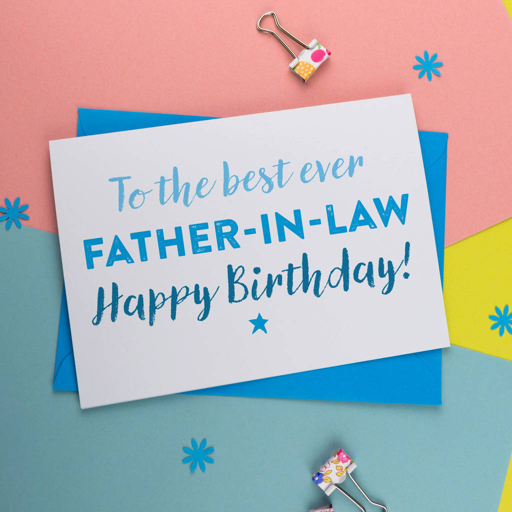 Birthday Card For Father In Law By A Is For Alphabet Notonthehighstreet