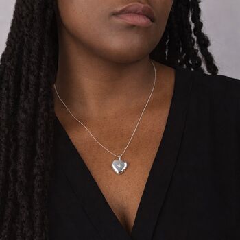 Personalised Sterling Silver North Star Heart Locket Necklace With Photos, 2 of 11