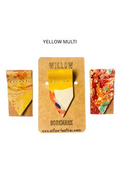 Personalised Marbled Leather Bookmark, 9 of 12