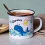 Personalised Children's Whale Enamel Mug, thumbnail 1 of 7