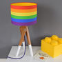 Rainbow Stripe Drum Lampshade Choice Of Lining, thumbnail 2 of 7