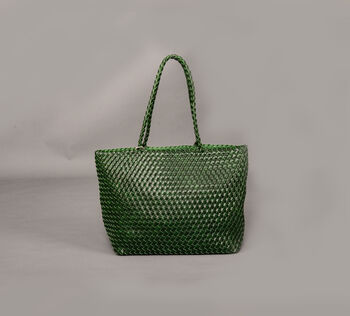 Weaving Vegan Leather Tote, 5 of 12