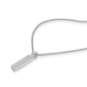 Ridged Totem Men's Necklace Stainless Steel, 5 of 6