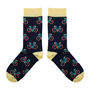 Men's Ethical Bicycle Print Sock, thumbnail 4 of 8