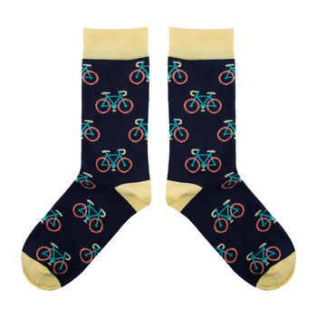 Men's Ethical Bicycle Print Sock, 4 of 8
