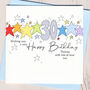 Personalised Starry 40th Birthday Card, thumbnail 2 of 3