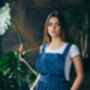 Denim Dress Apron | Studio Pinafore Smock, thumbnail 9 of 11