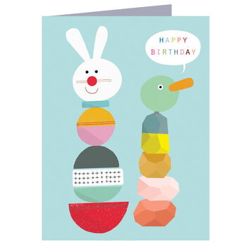 Mini Stacking Blocks Birthday Card, 2 of 5