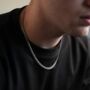 Silver Matte Stainless Steel 5mm Chain Necklace, thumbnail 5 of 9