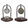 Personalised Bronze 16th Anniversary Desk Clock With Compass, thumbnail 1 of 11