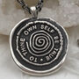 Unisex Self Love Talisman Necklace In Sterling Silver, thumbnail 5 of 7