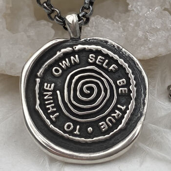 Unisex Self Love Talisman Necklace In Sterling Silver, 5 of 7