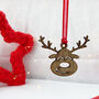Cute Wooden Reindeer Ornament, thumbnail 11 of 12