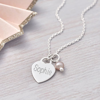 Personalised Sterling Silver Heart Charm Necklace, 3 of 8