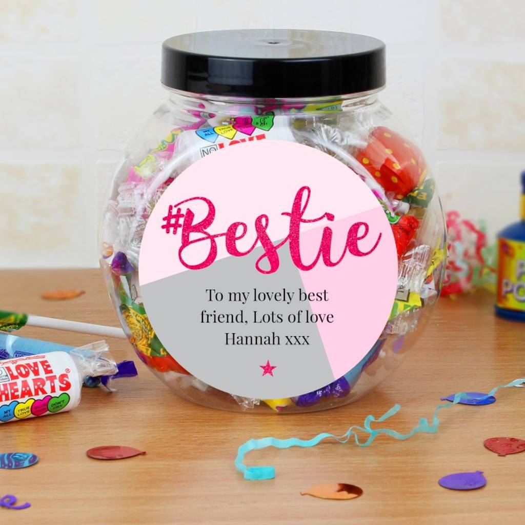 Personalised Bestie Sweet Jar By Bella Personalised Gifts
