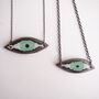 Handmade Ceramic Eye Pendant Necklace, thumbnail 7 of 11
