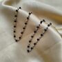 Silver Gold Plated Black Crystal Beads Nazaria Bracelet, thumbnail 4 of 7