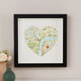 Personalised Location West End London Map Heart Print, thumbnail 3 of 6