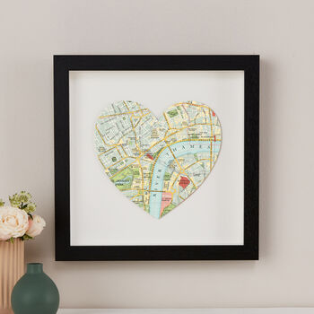 Personalised Location West End London Map Heart Print, 3 of 6