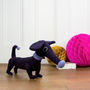 Dachshund Soft Toy Personalised And Handmade, thumbnail 2 of 8
