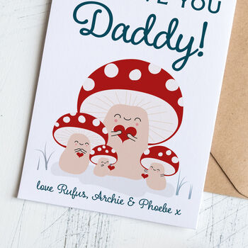 Personalised Daddy Toadstool Father's Day Card, 4 of 5