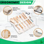 Reusable Beige Bamboo Cutlery Travel Set, thumbnail 8 of 12