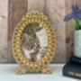 Gold Oval Photo Frame 6x4 Inch – Beaded Design, thumbnail 4 of 8