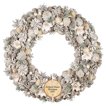 Large Winter Snowdrop Deluxe Christmas Wreath, 2 of 4