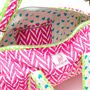 Quilted Weekend Bag | Neon Pink, thumbnail 3 of 3