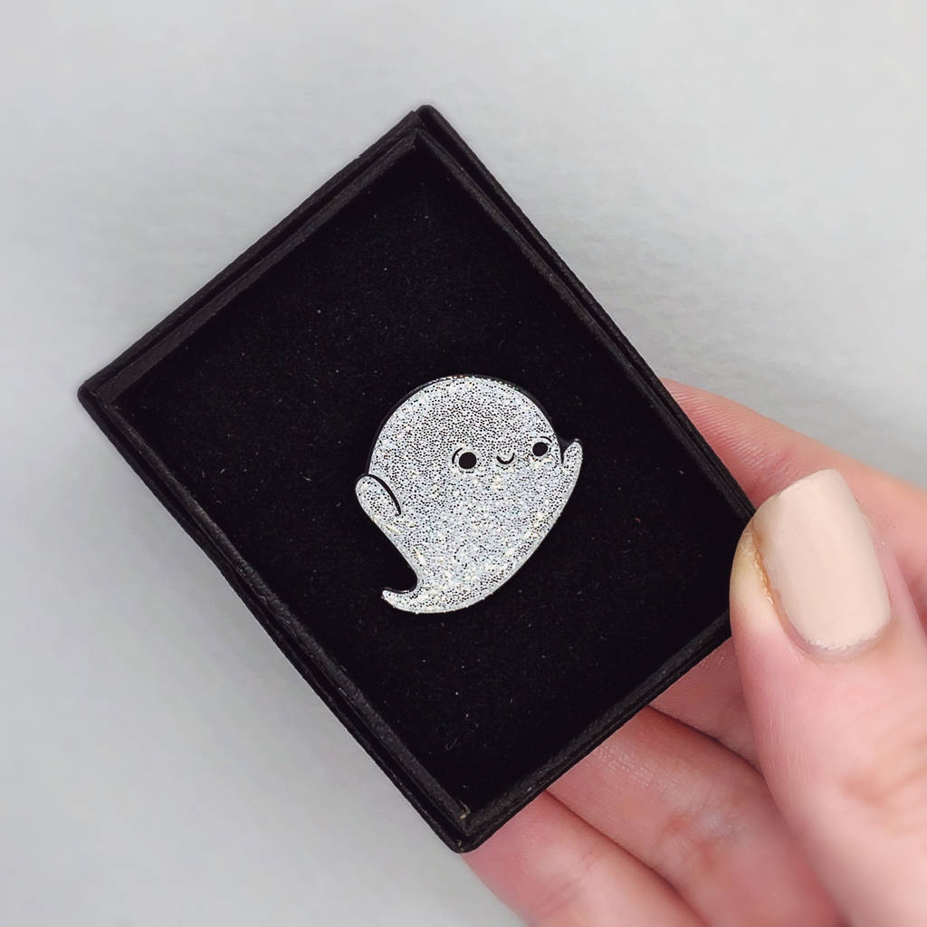 ghost enamel pin by house of wonderland | notonthehighstreet.com