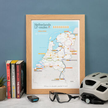 Personalised Scratch Off Netherlands Cycle Routes Print, 5 of 6