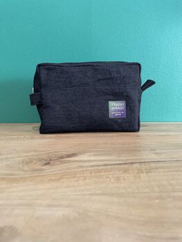 Recycled Denim Wash / Cosmetic Bag Made From Jeans, 3 of 3