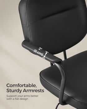 Desk Chair Ergonomic Synthetic Leather Office Chair, 7 of 12