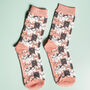 Cats Pink Bamboo Socks, thumbnail 2 of 4