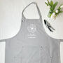 Birth Flower Silver Apron, thumbnail 2 of 5