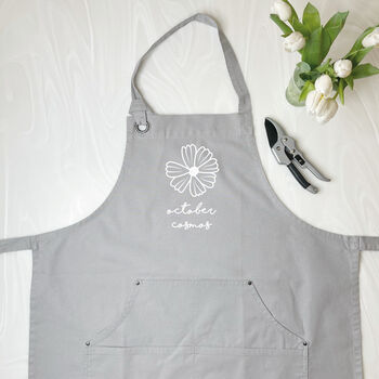 Birth Flower Silver Apron, 2 of 5