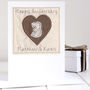 Personalised Leather 3rd Wedding Anniversary Card, thumbnail 1 of 12
