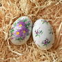Hand Painted Easter Egg Decoration Purple Daisy, thumbnail 2 of 4