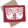 Bicycle Lovers Valentine's Card With Kraft Envelope. Eco Friendly, thumbnail 2 of 2