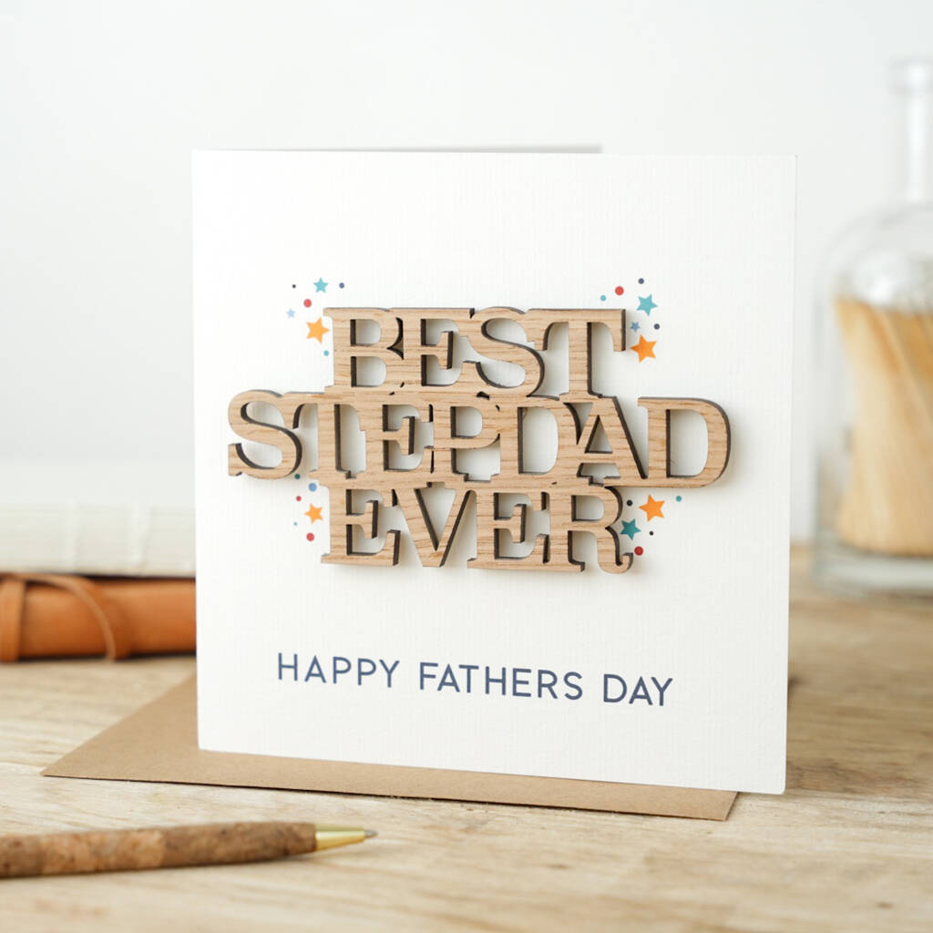 'Best Step Dad Ever' Fathers Day Card For Step Dad