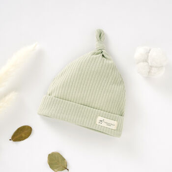 Organic Cotton Baby Hat Set Of Three, 4 of 8